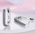 Exquisite Micro Pave Purple Sterling Silver U-Shape Cubic Zirconia Hoop Earrings